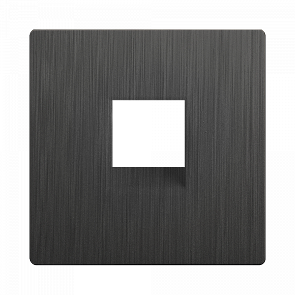 WL04-RJ-11-CP/ Накладка для телефонной розетки RJ11 (графит рифленый)