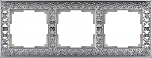 WL07-Frame-03/ Рамка на 3 поста (матовый хром)