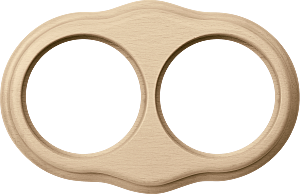 WL20-frame-02 / Рамка на 2 поста (светлый бук)