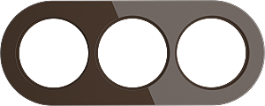 WL21-frame-03/ Рамка на 3 поста (Коричневый)