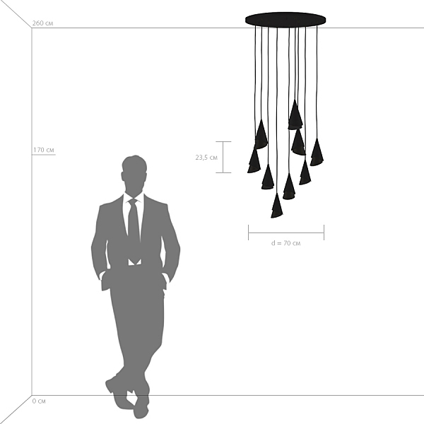 Светильник подвесной Cone 757090
