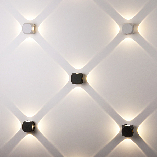 Уличный настенный светильник Сube 1504 TECHNO LED CUBE белый