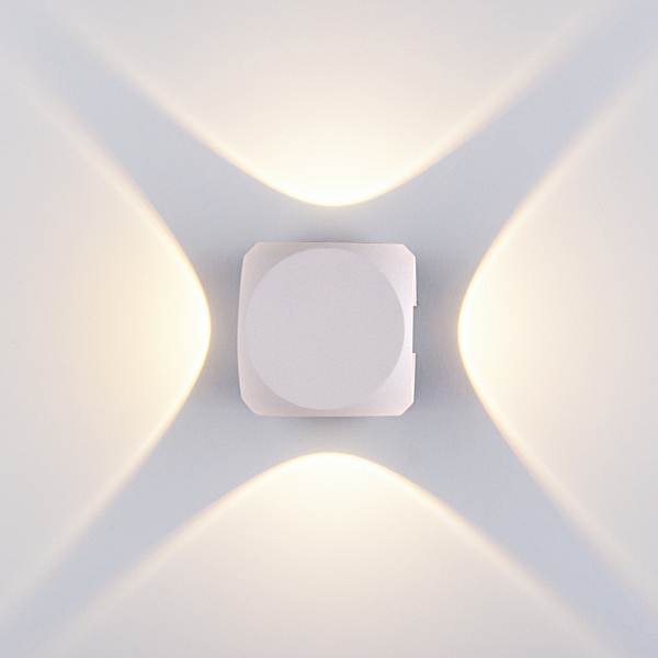 Уличный настенный светильник Сube 1504 TECHNO LED CUBE белый