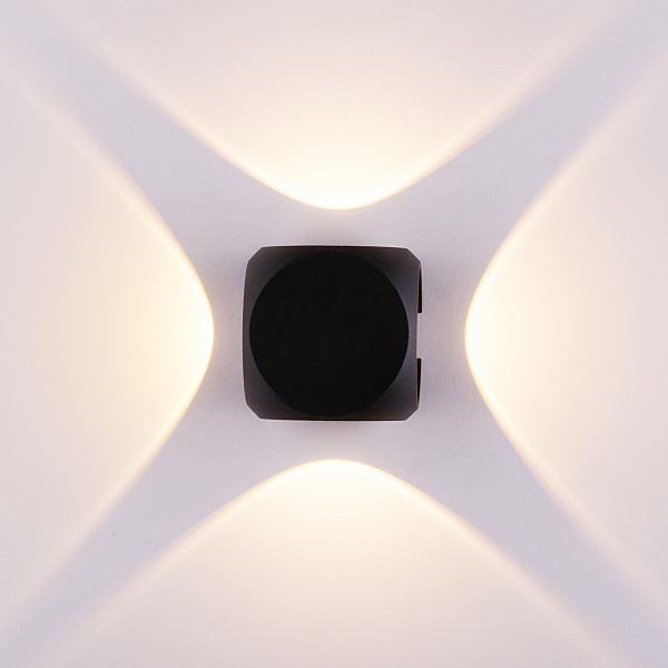 Уличный настенный светильник Сube 1504 TECHNO LED CUBE черный