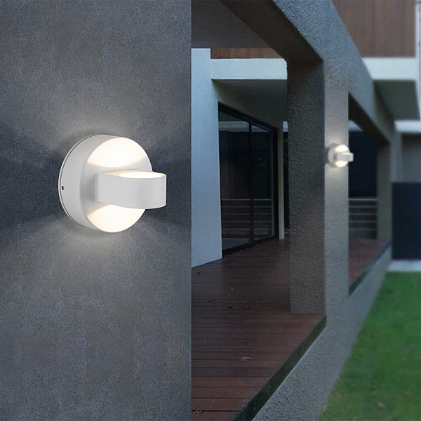 Уличный настенный светильник Techno LED 1523 TECHNO LED Glow белый