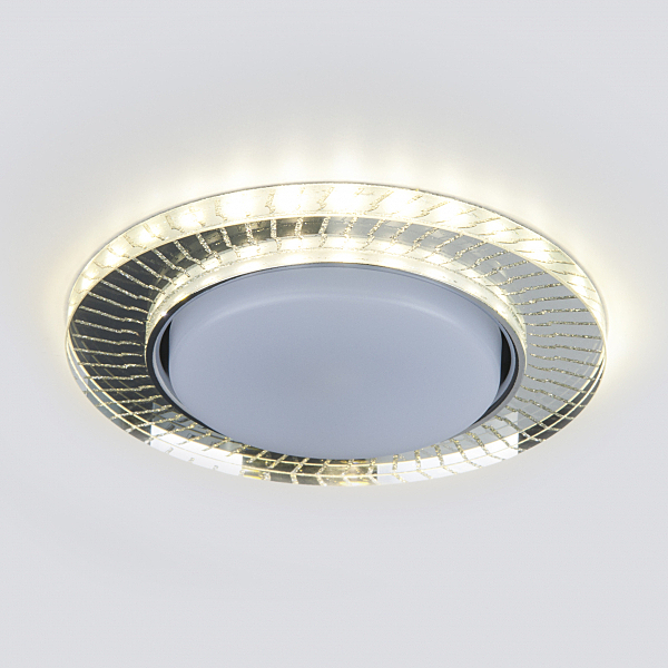 Встраиваемый светильник Elektrostandard 3033 GX53 CL/SL прозрачный/серебро