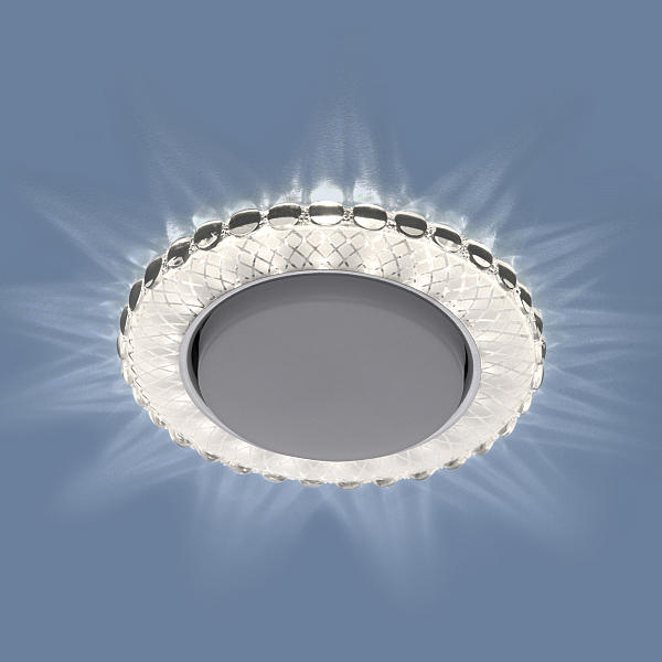 Встраиваемый светильник Elektrostandard 3034 GX53 SL/WH зеркальный/белый