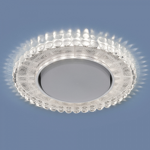 Встраиваемый светильник Elektrostandard 3035 GX53 SL/WH зеркальный/белый