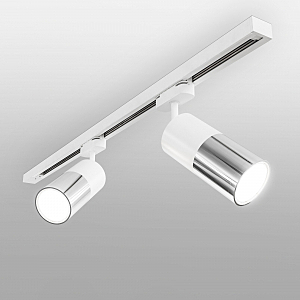 Трековый светильник Double Topper Avantag Белый матовый/хром 6W 4200K (LTB27) однофазный