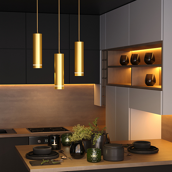 Светильник подвесной Topper DLR023 12W 4200K золото матовый