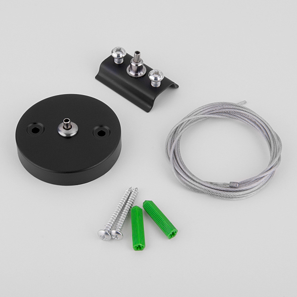 Комплектующие для трек-систем TRF-1-200 TRF-1-200-BK / Набор для подвеса черный (2 м.)