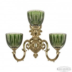 Настенное бра 7203 7203B16/2+1/210 G P1 U Clear-Green/H-1K