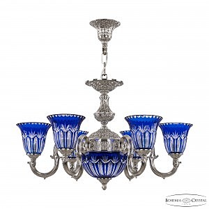 Подвесная люстра 7203 72203P/6/175 Ni P2 U Clear-Blue/H-1I