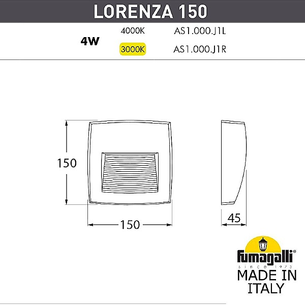 Подсветка для ступеней Lorenza AS1.000.000.WXJ1L