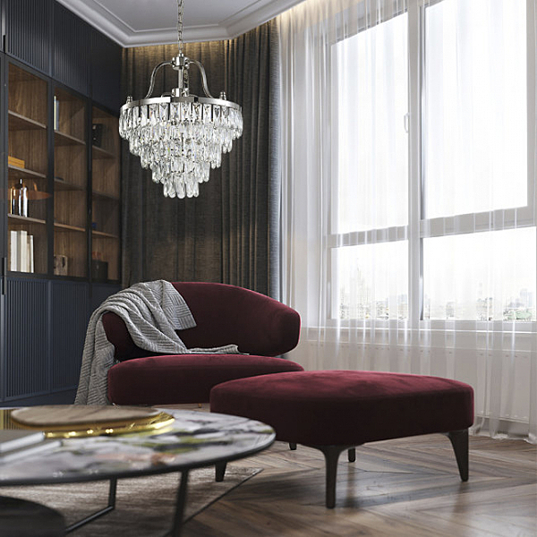 Подвесная люстра Сальваторе LH0037/5P-NK-CL