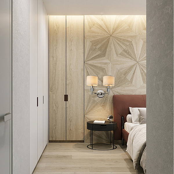 Настенное бра Малье LH1053/2W-NK-WT