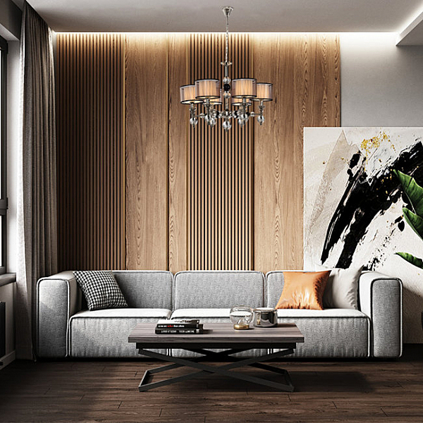 Подвесная люстра Монелья LH1054/6H-NK-WT