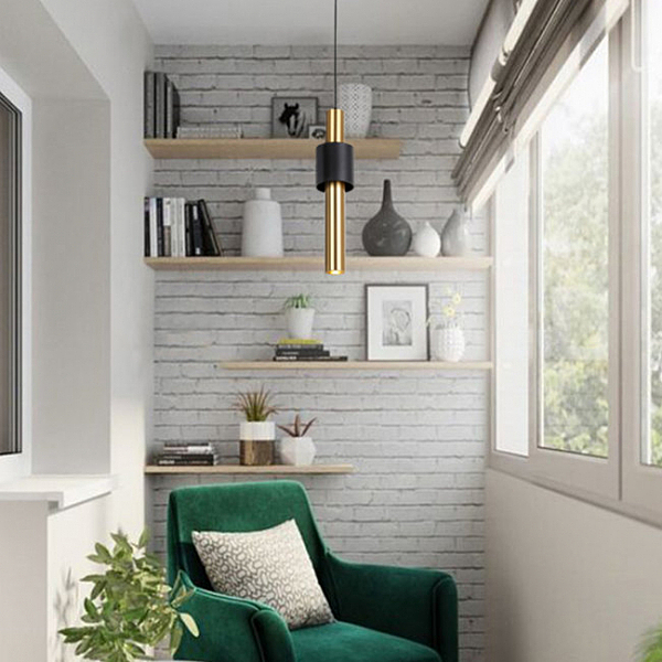 Светильник подвесной Барлетта LH4095/1P-GD-SBK