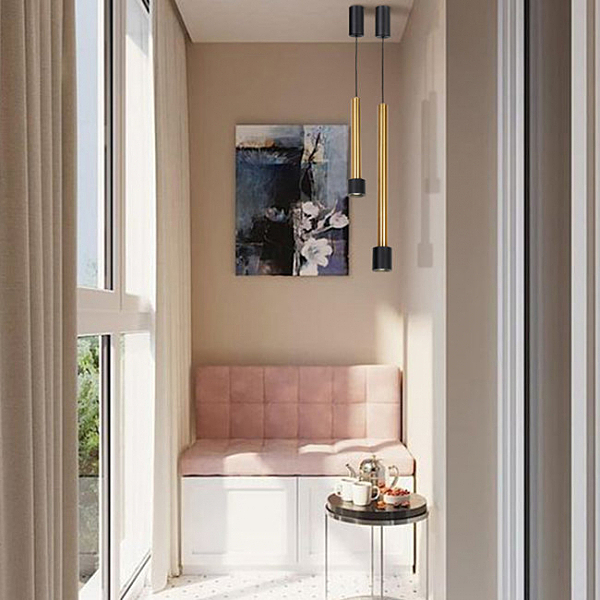 Светильник подвесной Салерно LH4098/1P-GD-SBK