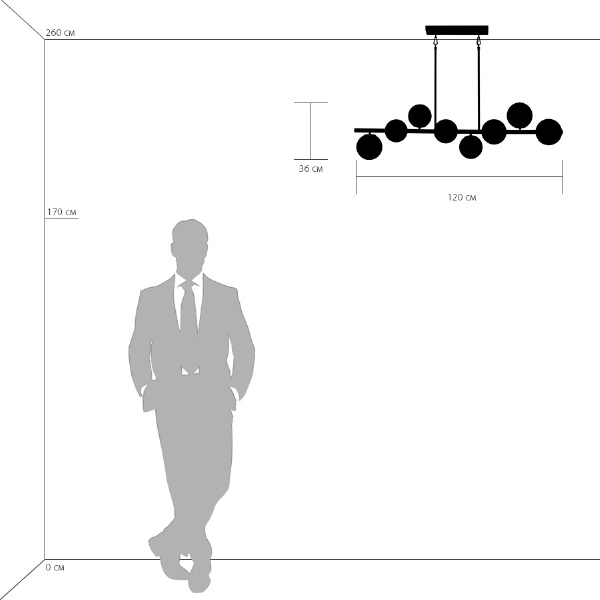 Люстра на штанге Croco 815083
