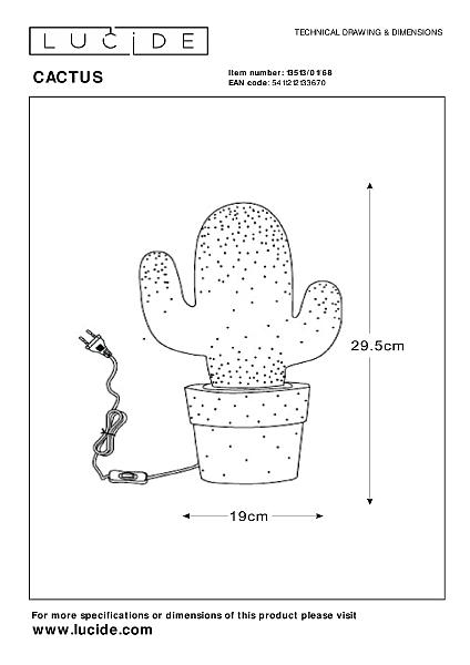 Детский ночник Cactus 13513/01/68
