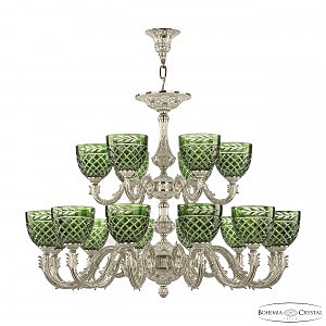 Подвесная люстра Florence 71101/12+6/300/2d NW P1 U Clear-Green/H-1J