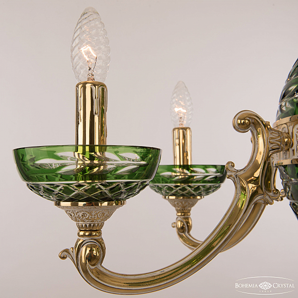 Подвесная люстра Verona 72009P/6/175 GW P Clear-Green/H-1J Y8 FL2S