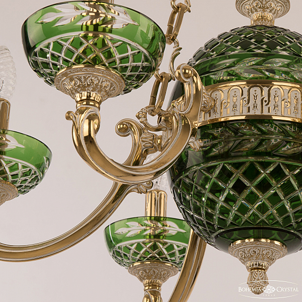 Подвесная люстра Verona 72009P/6/175 GW P Clear-Green/H-1J Y8 FL2S