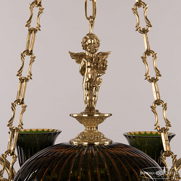 Подвесная люстра Verona 72009P/9/250 G P2 U Amber-Green/H-1K Y8 FA10B