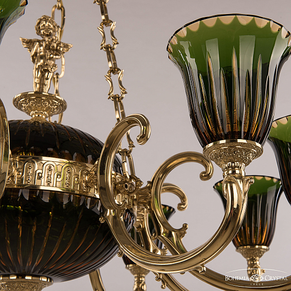 Подвесная люстра Verona 72009P/9/250 G P2 U Amber-Green/H-1K Y8 FA10B