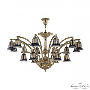 Подвесная люстра Verona 72111/12+6/420 AZ G P2 D Amber-Blue/H-1H