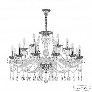 Подвесная люстра 1607 1607/12+6/360 Ni