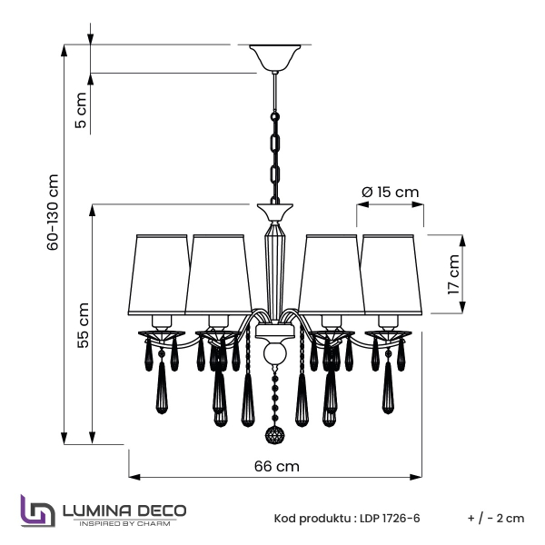 Подвесная люстра Lumina Deco LDP 1726-6 CHR