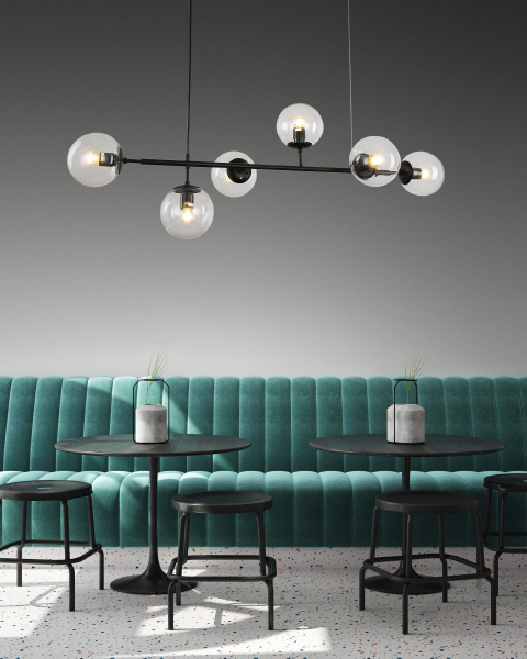 Подвесная люстра Lumina Deco LDP 6034-6 BK