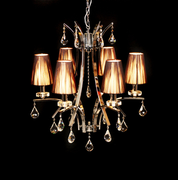 Подвесная люстра Lumina Deco LDP 66247-6 BR+CHR