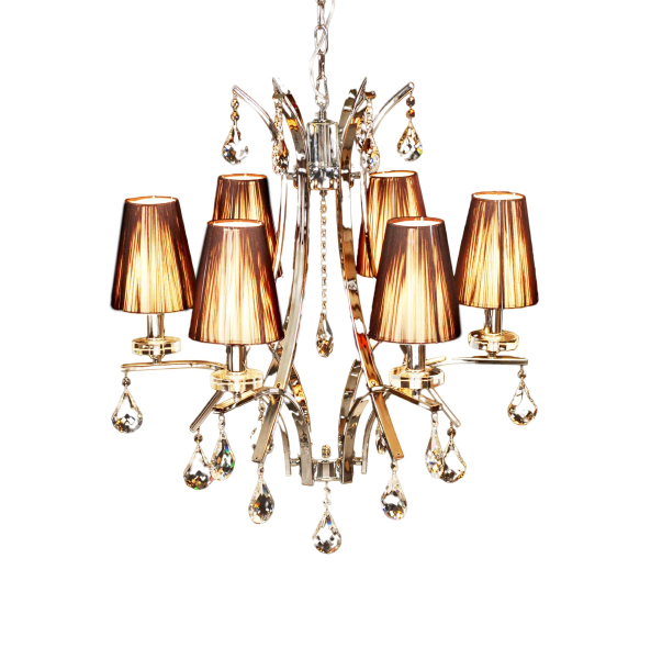 Подвесная люстра Lumina Deco LDP 66247-6 BR+CHR