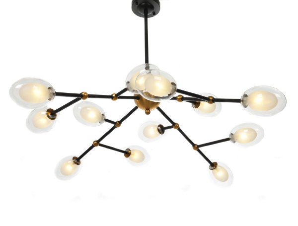 Люстра на штанге Crocus LDP 7002-12 BK+MD