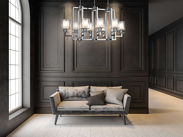 Люстра на штанге Manhattan LDP 8012-8P CHR