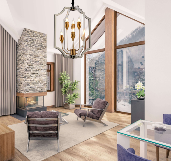 Подвесная люстра Lumina Deco LDP 8014-3+3 BK+AK