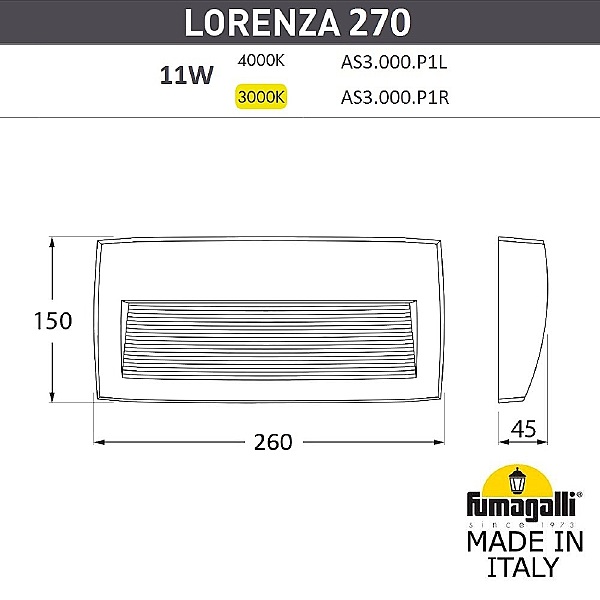 Подсветка для ступеней Lorenza AS3.000.000.LXP1L