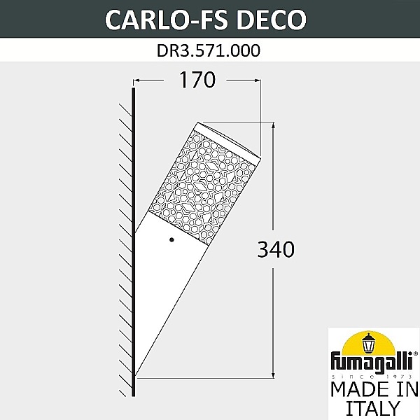 Уличный настенный светильник Carlo Deco DR3.571.000.WXU1L