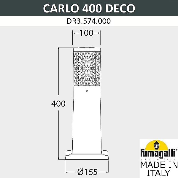Уличный наземный светильник Carlo Deco DR3.574.000.LXU1L