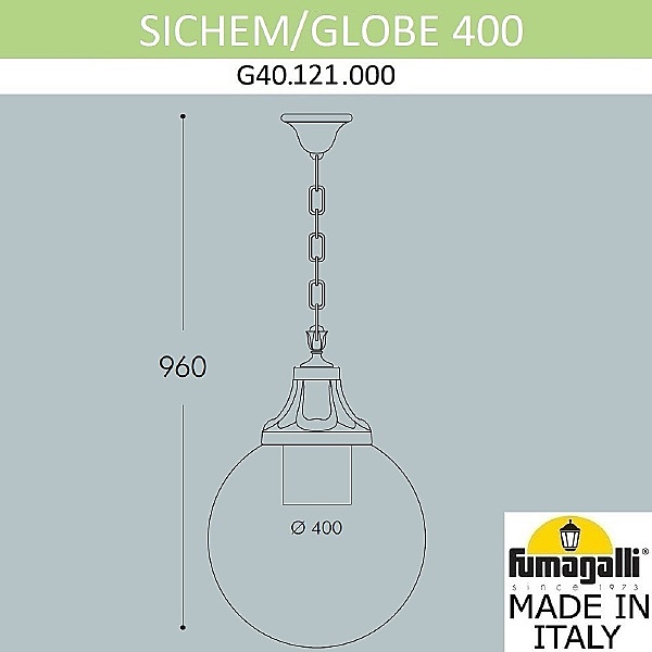 Уличный подвесной светильник Globe 400 G40.121.000.AYE27