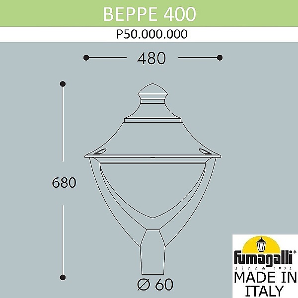 Консольный уличный светильник Beppe P50.000.000.LXD6L