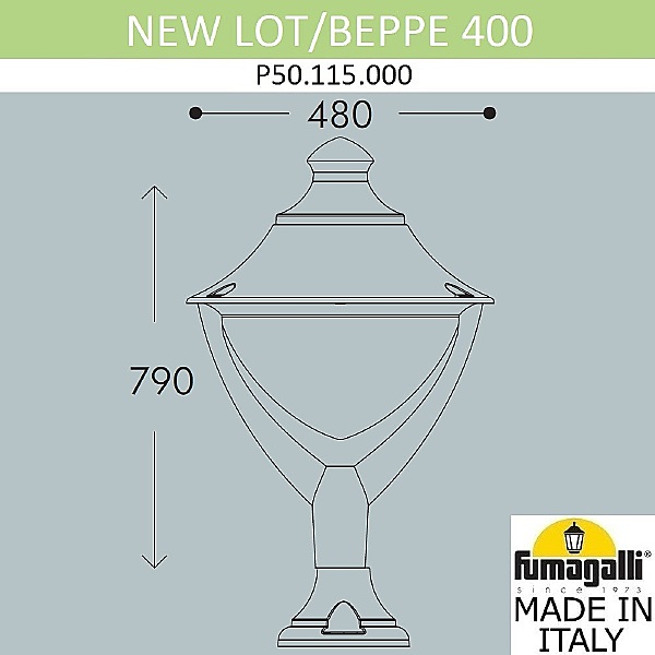 Уличный наземный светильник Beppe P50.115.000.LXH27