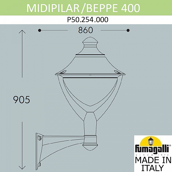 Уличный настенный светильник Beppe P50.254.000.AXH27