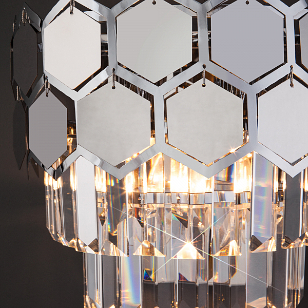 Настенное бра Ariana 10113/2 хром/прозрачный хрусталь Strotskis