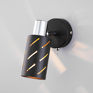 Светильник спот Fente 20090/1 черный/хром