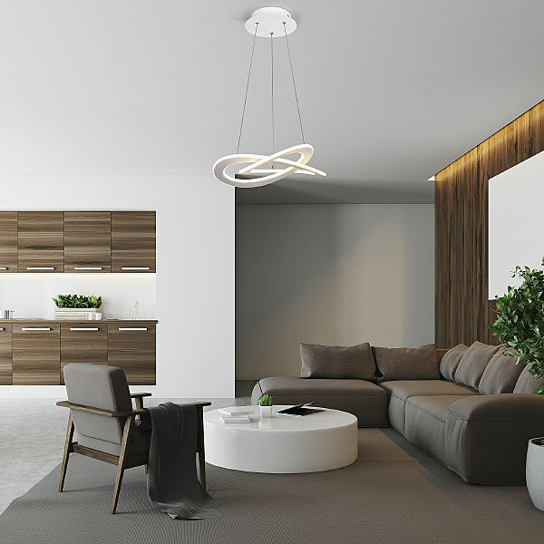 Подвесная люстра Onde 90217/1 белый Smart