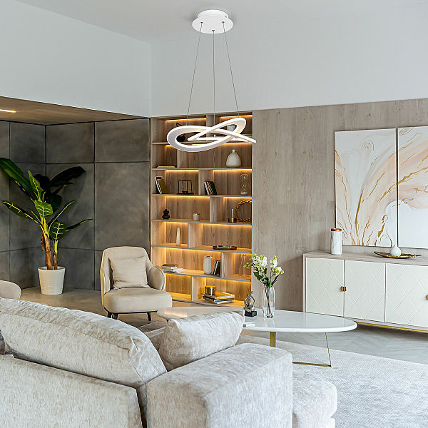 Подвесная люстра Onde 90217/1 белый Smart